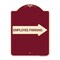 Signmission Employee Parking With Right Arrow Heavy-Gauge Aluminum Architectural Sign, 24" x 18", BU-1824-24398 A-DES-BU-1824-24398 - alternate 1